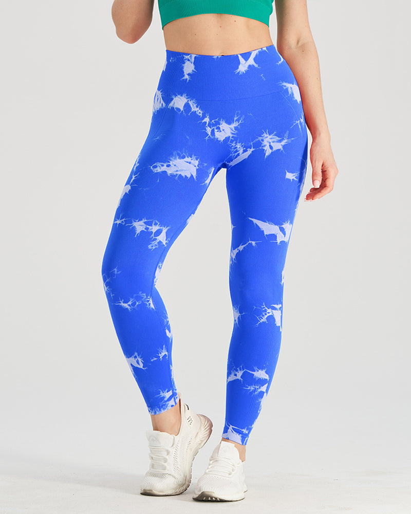 Seamless Tie-dye High-waisted Slimming Butt-lifting Tight-fitting Yoga Pants