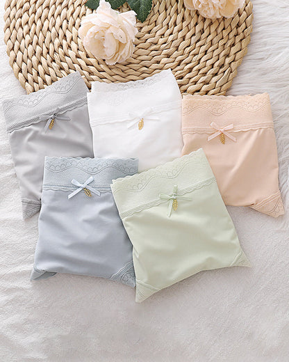 Comfortable Breathable Ice Silk Seamless Pure Cotton Crotch Women's Briefs