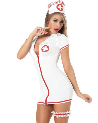 Sexy Uniform Nurse Outfit Cosplay Lingerie Set